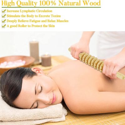 hot【DT】 Wood Stick Massage Curved Designed Maderoterapia Colombiana Massager Lymphatic Drainage