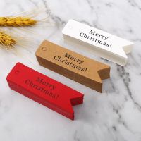 100pcs Merry Christmas Tags Kraft Paper Labels Cards Christmas Gift Packaging Decor Wrapping Supplies Cardboard Tag 2022 Navidad Labels