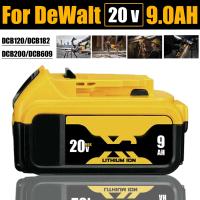 20V 9000MAH For Dewalt DCB200 Replacement Battery Compatible with For Dewalt 20V Tools DCB120 DCB182 DCB200 DCB609 Battery （สต็อกสำเร็จรูป） agapi