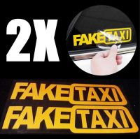 【CC】 1/2pcs Car Stickers FAKE TAXI Reflective Sticker 4 3 Auris exeo bmw e46 Styling