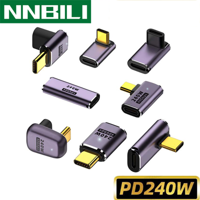 USB4.0 Nbili 40Gbps Jenis C Ke USB C อะแดปเตอร์ PD3.1 240W 8K 60Hz Penukar Pengecasan Cepat untuk Pro MPS5 Nintendo Switch