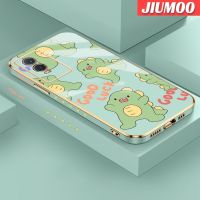 เคส JIUMOO สำหรับ Vivo Y76s Y76 Y74s 5G เคสลายการ์ตูน Luck Little Monster ใหม่ขอบสี่เหลี่ยมพื้นผิวเคสซิลิกาเจลกันกระแทกเคสมือถือฝาครอบป้องกันเลนส์กล้องถ่ายรูปทั้งหมด