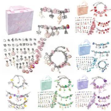 Bracelet Kit For Women DIY Jewelry Making Accessories Metal Charms Set For  Kids Trend Hand String Handmade Macroporous Beads