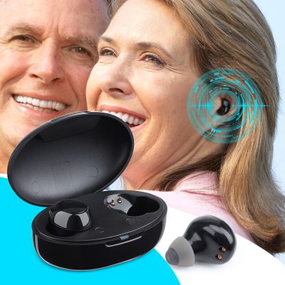 ZZOOI Wireless Hearing Aids Rechargeable Apparatus In Ears Aid Invisible Digital Sound Amplifier Low Noise For Deaf Elderly Hear Loss