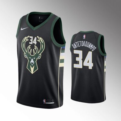 Ready Stock New Arrival Authentic Basketball Jersey Mens Milwaukee Bucks 34 Giannis Antetokounmpo 2018-19 Black Jersey - Statement Edition