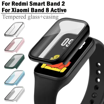 Hard PC Watch Cover Intended for Xiaomi Band 8 Pro Case,Screen Protector  with Tempered Glass Shock-Proof Protector Case for Xiaomi Mi Band 8 Pro