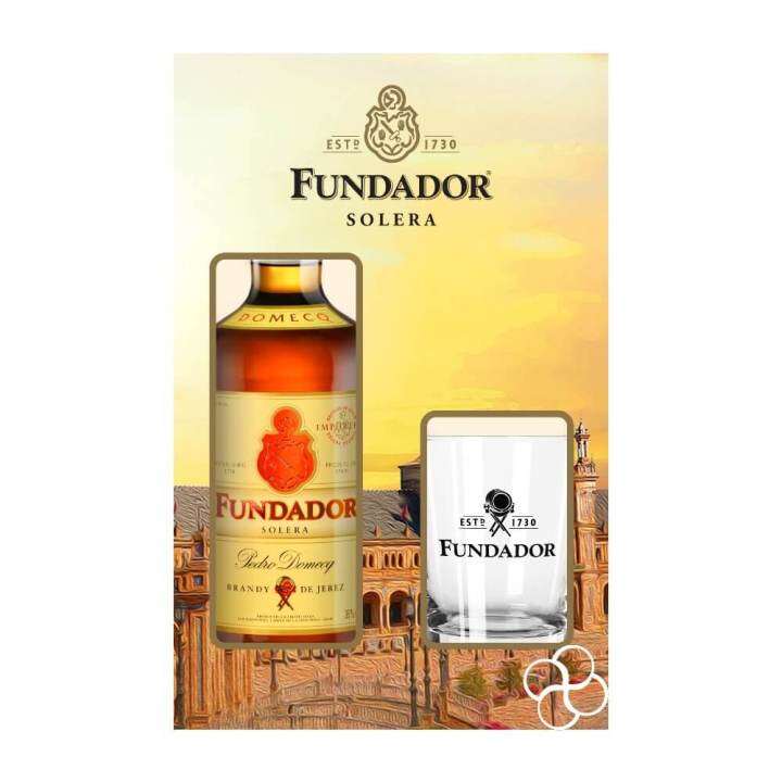 Fundador Solera Brandy 1L with Free Glass | Lazada PH