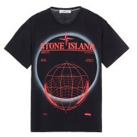 2023 NEWStone Island รูปแบบคลาสสิกพิมพ์แฟชั่นสำหรับผู้ชายและผู้หญิงคู่เสื้อยืดคอป้ายแท็ก