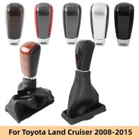 สำหรับ Toyota Land Cruiser 2008-2015อัตโนมัติรถจัดแต่งทรงผมเกียร์ Shift Knob Collar Lever Shifter Gaiter Boot ป้องกัน Cover