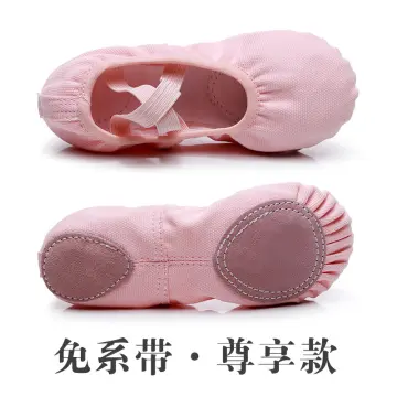 Girls pink ballet on sale shoes