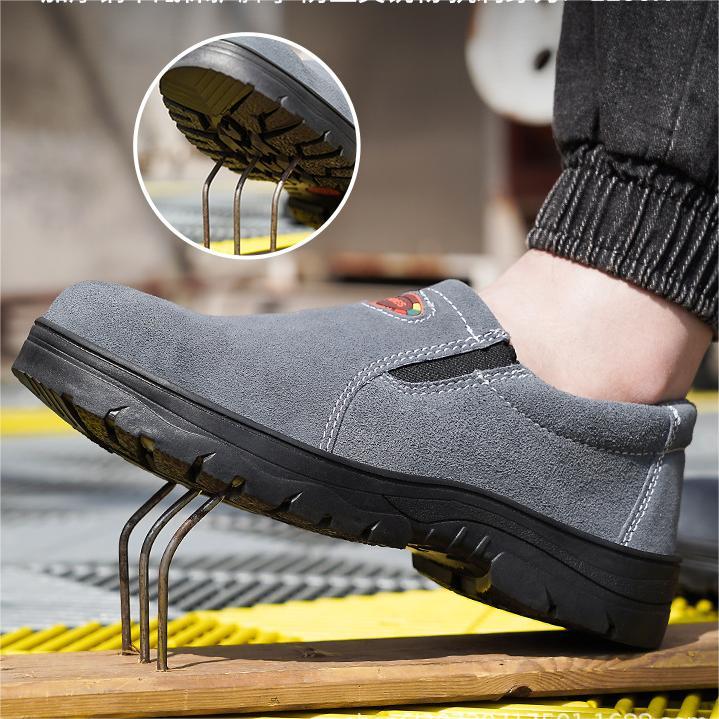 รองเท้าเซฟตี้หนังช่างเชื่อม-รองเท้าทำงานกันน้ำร้อนลวก-รองเท้าเซฟตี้ผู้ชาย-รองเท้านิรภัยหัวเหล็กระบายอากาศป้องกันการชนป้องกันการเจาะ-รองเท้าเซฟตี้พื้นยางกันลื่นกันลื่น-รองเท้าหนังหุ้มข้อต่ำ