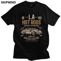 Cool Mens1983 Hot Rods T Shirt California Custom Engine T shirt Short Sleeve Pure Cotton Tshirt Summer 37th birthday Gift Tee XS-6XL