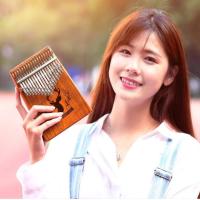 eyeplay จัดส่งฟรีเครื่องดนตรีKalimba แบบพกพา Kalimba นิ้วหัวแม่มือเปียโน 17 นิ้วที่สำคัญเปียโน Portable Kalimba Thumb Piano 17-tone Finger Piano Kalimba Instrument