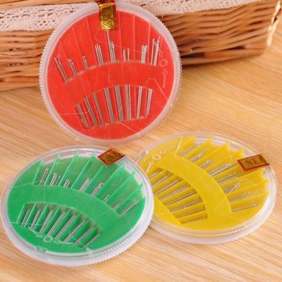 24Pcs/set Assorted Hand Sewing Needles Embroidery for Mending Craft Quilt Case Random Color