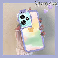 เคส Chenyyka สำหรับ Infix 30 Pro 30i ร้อน20 Play 20i ร้อน9 Play เคสการ์ตูนสีสันสดใสลายหมีแฟชั่นใหม่กันกระแทกเคสโทรศัพท์โปร่งใสน่ารักมอนสเตอร์ตัวเล็กป้องกันเลนส์กล้องเคสซิลิโคนนิ่ม