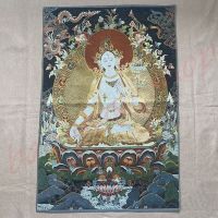 Thangka/ภาพวาดบ้าน/ไวท์ธารา/มงคล Thangka