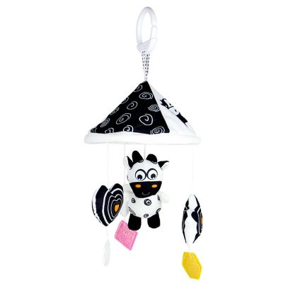 Baby Stroller Rattle Toy Pushchair Wind Chime Pram Pendant Crib Hanging Bed Bell Cartoon Animal Plush Doll for Infants