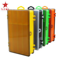 SZWL Fishing Tackle Box Double Sided Fishing Accessories Organizer Lure Hook Storage Case With Drainage Holes