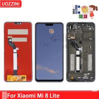 จอ LCD แบบดั้งเดิมขนาด6.26นิ้วเหมาะสำหรับ Xiaomi Mi 8 Lite ชิ้นส่วนจอสัมผัสแอลซีดีของเครื่องแปลงดิจิทัลเหมาะสำหรับ Xiaomi Mi 8 Lite ที่มีกรอบฝาหลัง