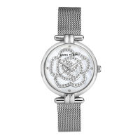 Anne Klein AK/3103MPSV Premium Crystal นาฬิกาข้อมือผู้หญิง สีเงิน