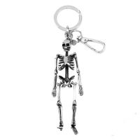 พวงกุญแจแฟชั่น สวยงาม โครงกระดูกทำด้วยเงินสวยงาม Silver Skeleton Keychain