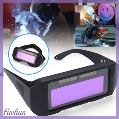 Fuchun หน้ากากช่างเชื่อมลดแสงอัตโนมัติไฟเปิดปิดอัตโนมัติเปลี่ยนแว่นตา