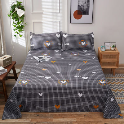 Bonenjoy Bed Sheet Sets Black Color Geometric Stripe Simple Style Top Sheet Sets Single Size 160x230cm Juego De Cama Sheet Sets