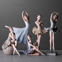 Nordic Art Ballet Girl Resin Figure Ornaments Figurines Home Decoration Accessories For Living Room Ornaments For Home Decor