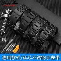 Black Solid Steel Suitable for Casio EFB530/EFS510 Speed ​​Armani Black Samurai 22mm