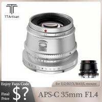 Ttartisan APS-C 35มม. F1.4โฟกัสด้วยตนเองกล้องไร้กระจกเลนส์สำหรับ Sony มาโคร A5000 X-T100แคนนอน M1 M2 Olympus M1E-M5 Nikon