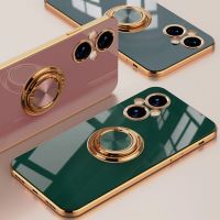 Luxury Phone Case For Oppo Reno 8 Lite Soft Silicone Magnetic Holder Ring Case For Reno 8Z 7Z 7Lite 5G Cover Reno7Z Funda Bumper