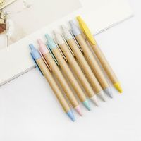 50~100pcs Fashion Kraft Paper Ballpoint Pens for Writing Cute School Supplies Stationery Pens Bulk Promotional Gift Pens