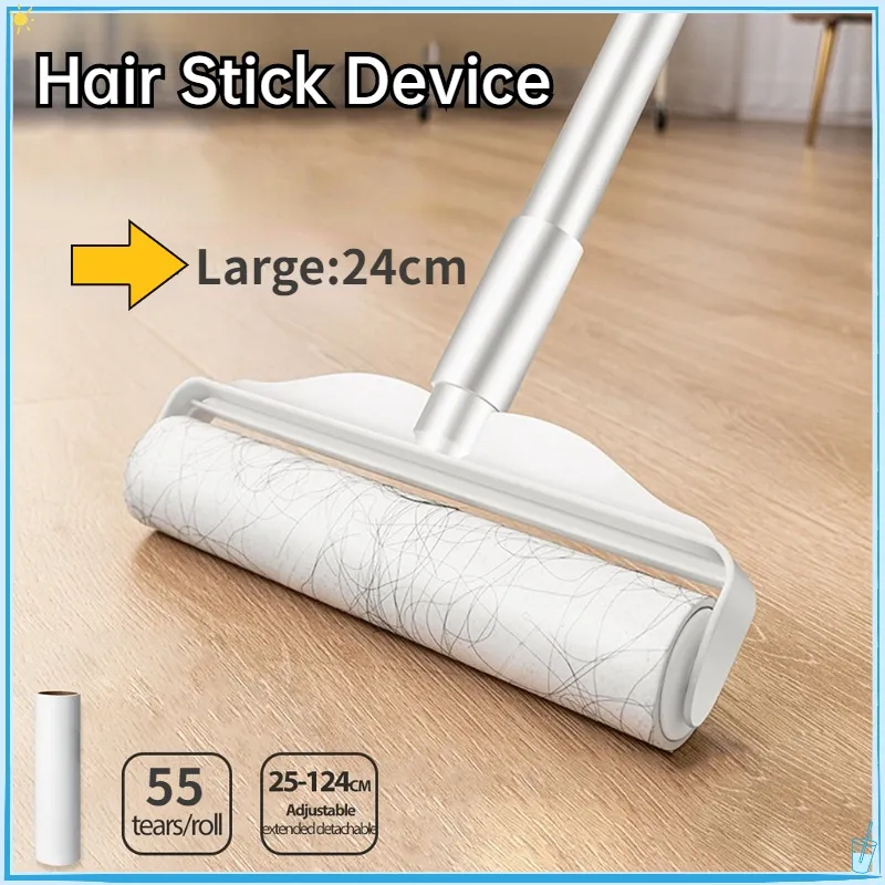 Dust Hair Roller Stick Retractable Dog Pet Clothes Carpet Cleaning Sticking  Paper Sticky Tearable Duster Remover Lints Catcher