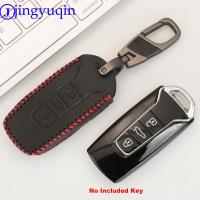 Jingyuqin ฝาครอบกุญแจหนังสำหรับ Volkswagen Vw Touareg 2020 2019 2018กระเป๋ากุญแจรถยนต์/เคสพวงกุญแจกระเป๋าสตางค์แบบถือ