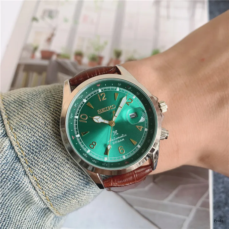 Fast Shiping] jam tangan original New SEIKO Men;s Watch Hot Selling  Chronograph Blue Dial Leather Strap Men Watches Men;s quartz watch-Seiko men;s  qu | Lazada PH