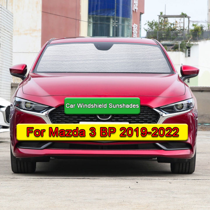 ม่านบังแดดรถยนต์ป้องกันรังสียูวีม่านสีอาทิตย์-visor-ด้านหน้ากระจกปกปกป้องความเป็นส่วนตัวอุปกรณ์เสริมสำหรับมาสด้า3-bp-2019-2022