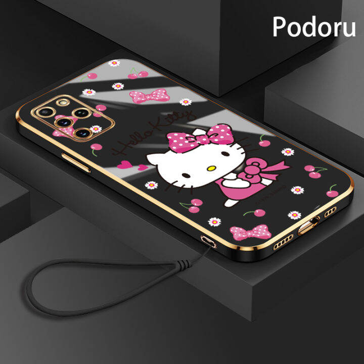 เคส-samsung-s20บวก-s11ชุบทองเรียบง่ายสุดหรูเคสโทรศัพท์-hello-kitty-เคสซิลิโคนแบบนิ่ม