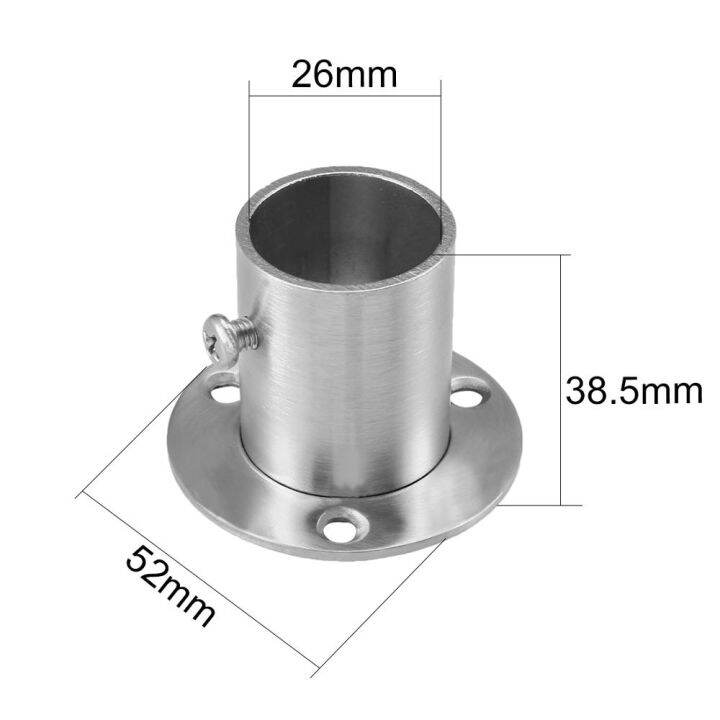 uxcell-4pcs-wardrobe-pipe-bracket-19mm-22mm-26mm-32mm-wall-mount-floor-antique-rod-flange-socket-flange-piece-rail-end-holder