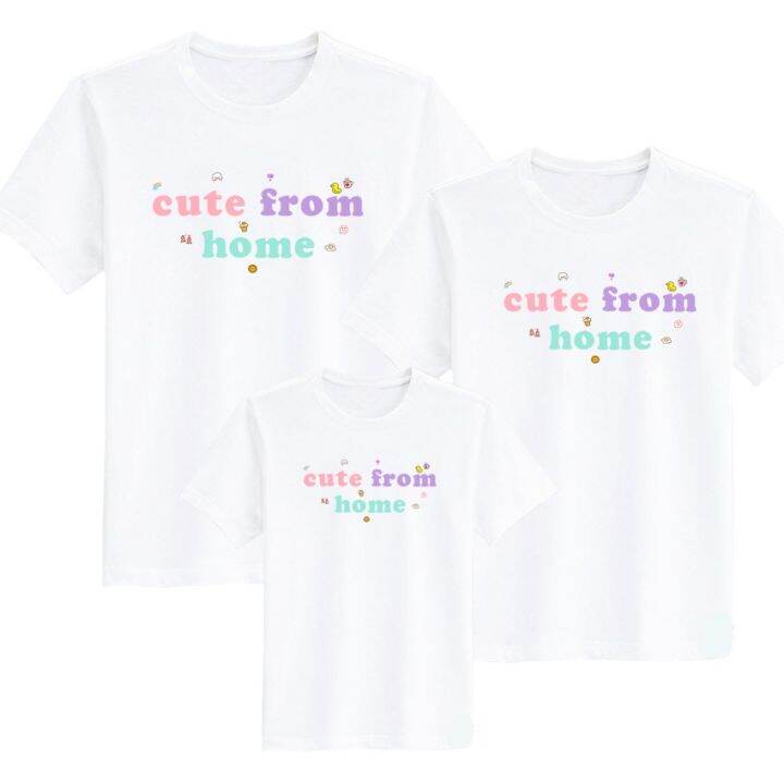 เสื้อยืด-สกรีน-cute-from-home-ลายน่ารักๆ-สีขาว-เสื้อผ้าหนา-นุ่ม-ใส่สบาย-ได้ทั้งผู้ชาย-และผู้หญิง-no-0188
