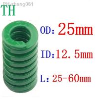 1Pcs Green heavy load Spiral Stamping Compression Die Spring Outer Diameter 25mm Inner Diameter 12.5mm Length 25-60mm