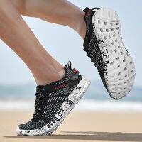 2022 Summer Mens Casual Aqua Shoes Origin Air Mesh Sneakers Fashion Foam Footwear Black Beach Sandal Water Fisherman Breathable