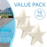 【CW】 5/10pcs Star Shaped Floating Absorbing Sponge for Pool Hot Tub Filters Maintenance Scum Cleaning Sponges