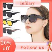 【COD&amp;Ready Stock】แว่นแบนเอียง, แว่นกันแดดสําหรับผู้ชายหญิง, ขับขี่ด้วยแว่นทรงสี่เหลี่ยมแฟชั่น, แว่นตากันแดดป้องกันรังสียูวี, แว่นตาที่สวมใส่ได้กับแว่นอื่น ๆ