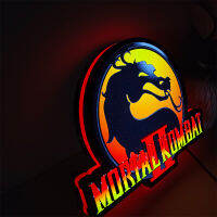 Gaming Mortal Kombat โลโก้ LED Nightlight ของขวัญ3D พิมพ์เดสก์ท็อป Light Custom Wall Decor สำหรับ Cinema เด็ก Illuminated Gift