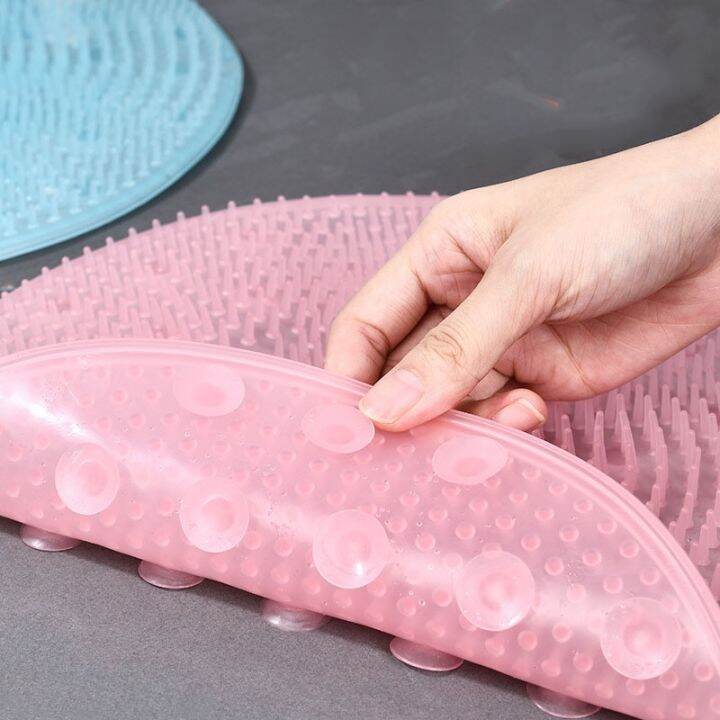 silicone-bath-massage-cushion-brush-for-lazy-wash-feet-clean-dead-skin-bathroom-artifact-back-cushion-shower-foot-31cm-round