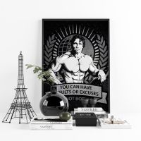 Décor tin sign spot stocks With Bodybuilding Vintage Art Print Poster Fitness Room Gymnasium Wall Picture Muscle Physical Exercise Canvas Painting Decor，size：20X 30cm