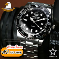 GRAND EAGLE นาฬิกาข้อมือสุภาพบุรุษ สายสแตนเลส รุ่น AE048Gวันที่ – SILVER/BLACKBLACK