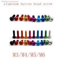 ✎ 10pcs aluminum button head screw m2.5 M3 M4 M5 M6 colourful Aluminum hex socket head screw