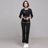 Beauty Salon Work Clothes Spa Health Club Set Women Uniforme Massagista Waitress Clothing