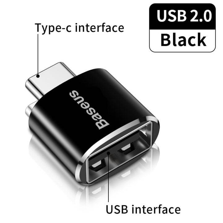 usb-baseus-3-1อะแดปเตอร์-otg-ชนิด-c-ชายไปยัง-usb-แปลงสำหรับ-macbook-โทรศัพท์10gbps-ข้อมูล-usbc-คอนเนคเตอร์ตัวเมีย-feona